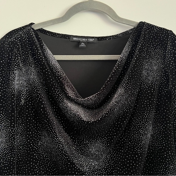 Vintage Y2K Whimsigoth Shimmer Cowl Neck Top-
Briggs  New York-Size Petite Large - Picture 2 of 7